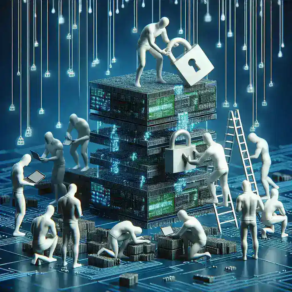 "Imagem ilustrativa de um hacker analisando código-fonte em um computador, representando como hackers exploram vulnerabilidades em software."